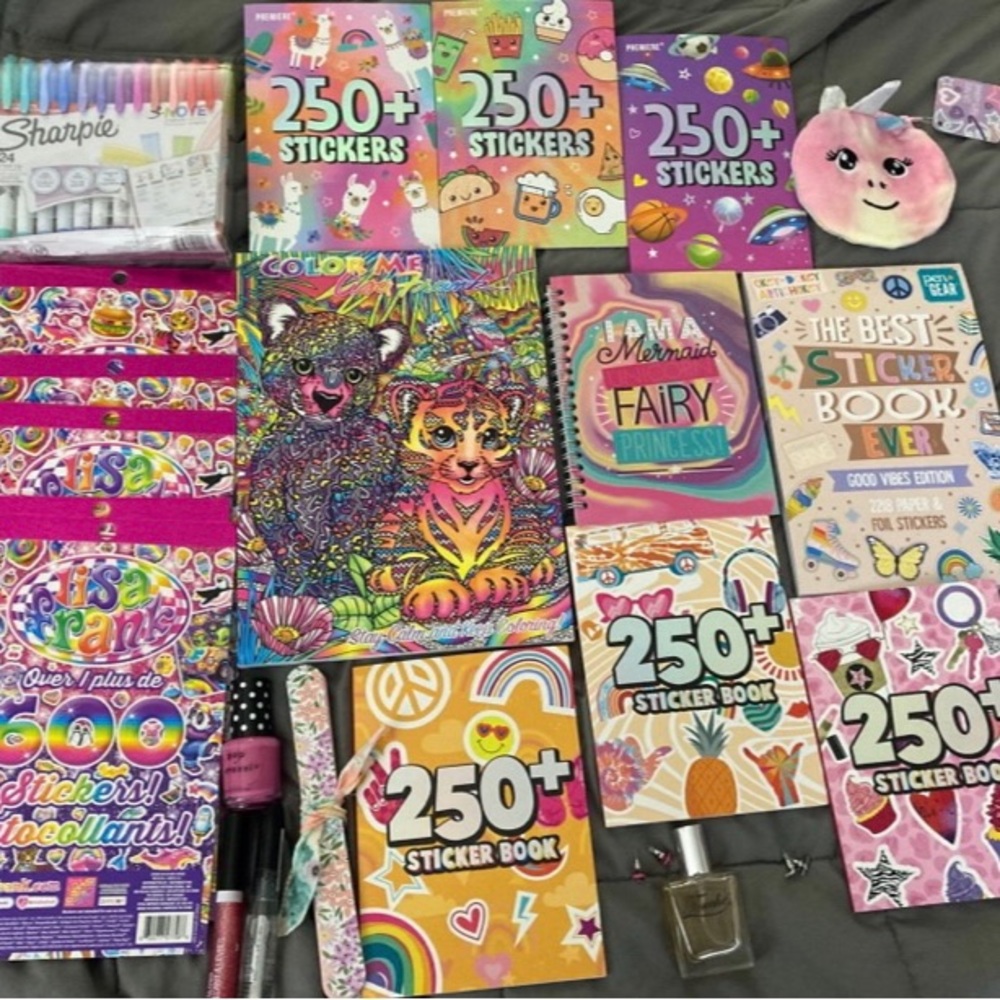 Huge Bundle of Stickers, Coloring and Much More! Lots of Lisa Frank!
